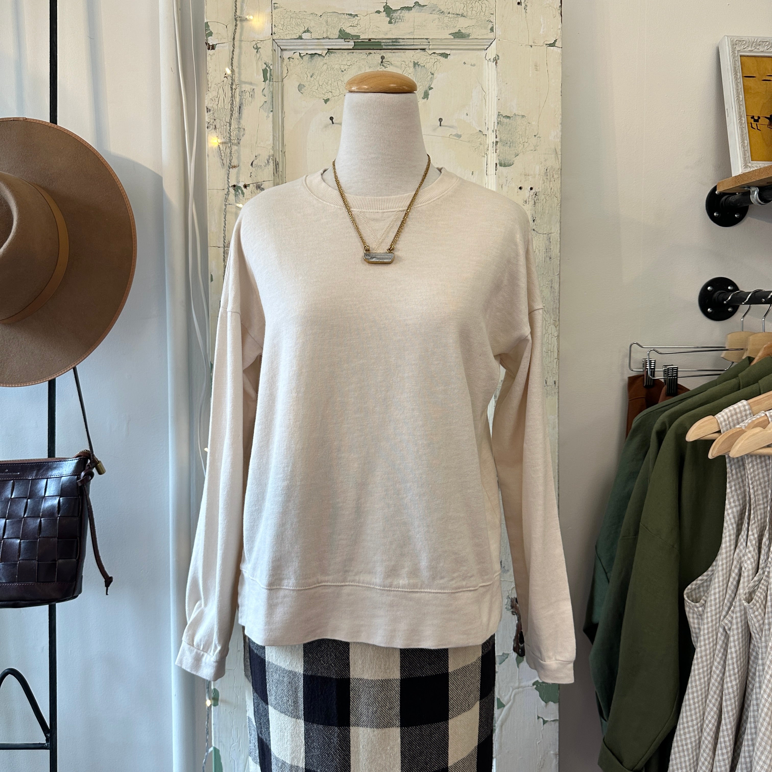 Indi & Cold // Lara Ivory Cotton Pullover