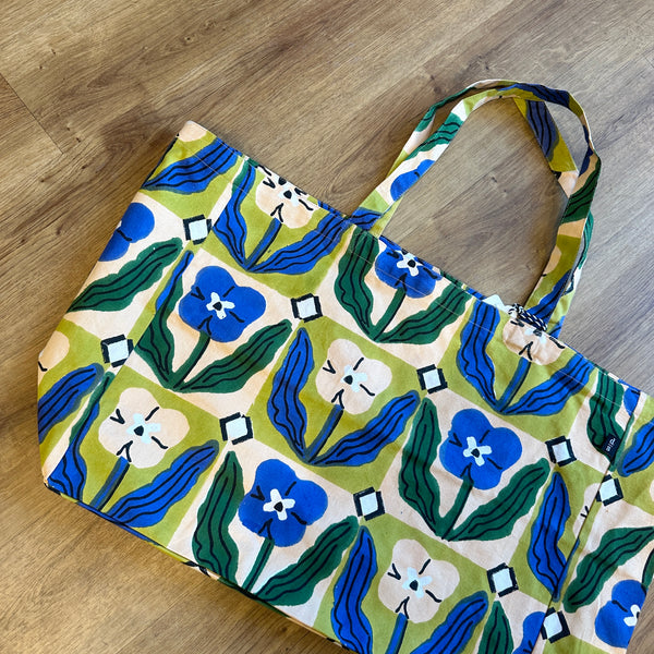 Danica // Block Print Tote Bag Teppi – Coal Miner's Daughter