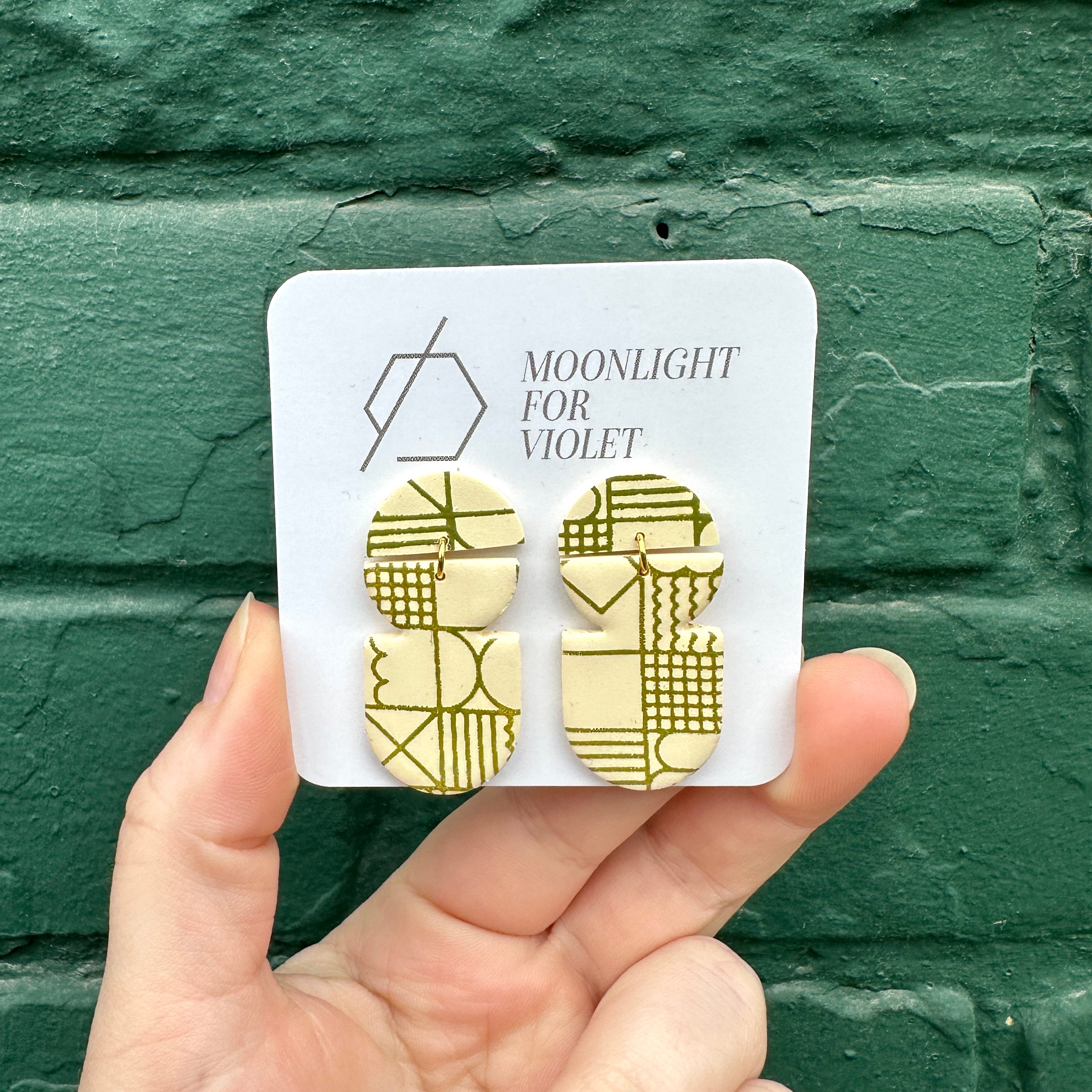 Moonlight For Violet // Nonna Earrings Green