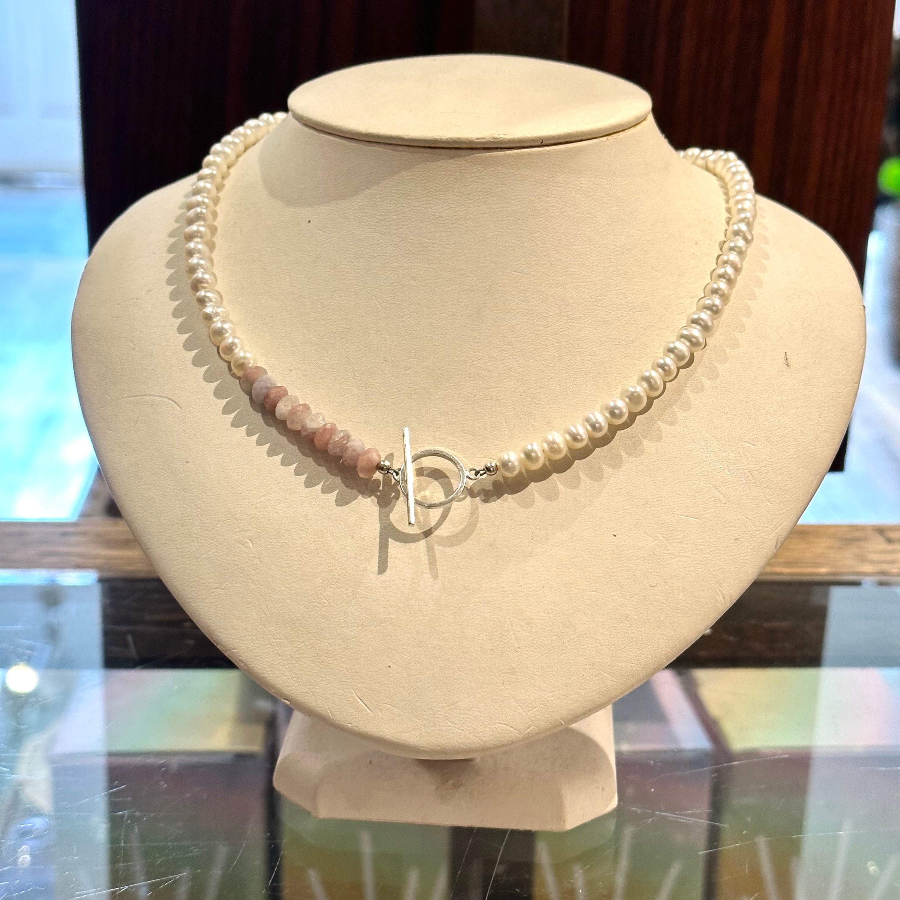 CMD Gem // Pearl Strand Pink Tourmaline Necklace