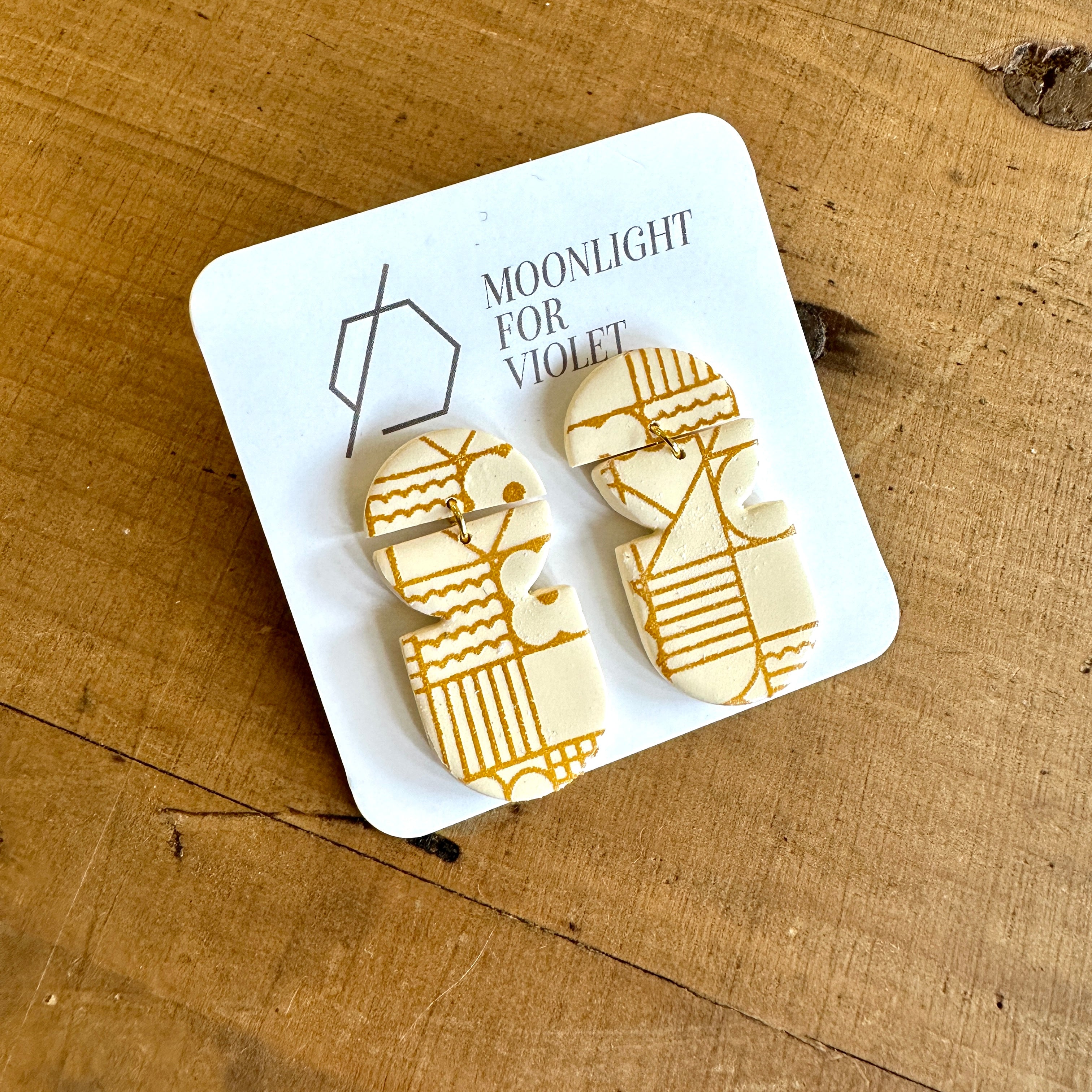 Moonlight For Violet // Nonna Earrings Mustard