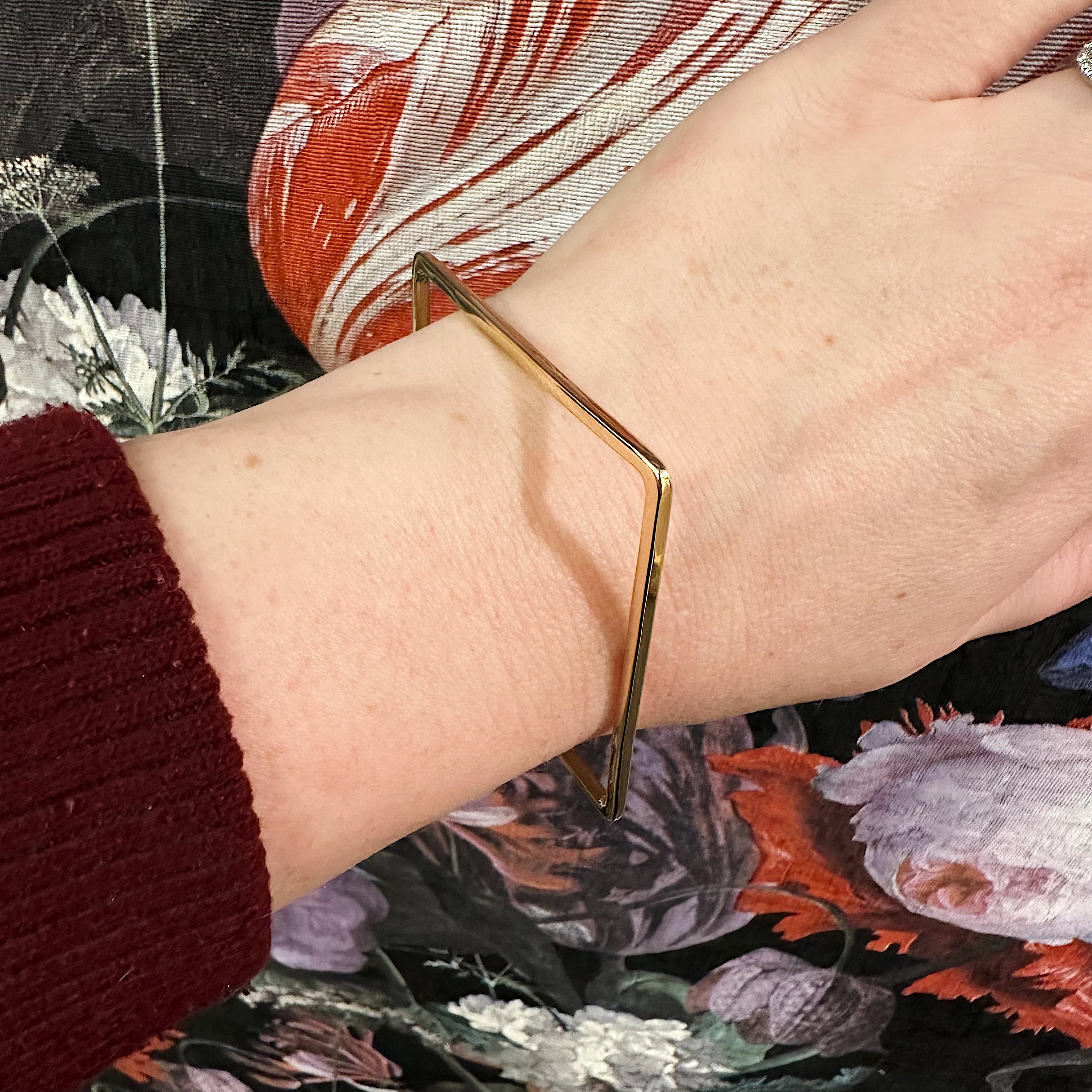 Lissa Bowie // Brass Square Bangle