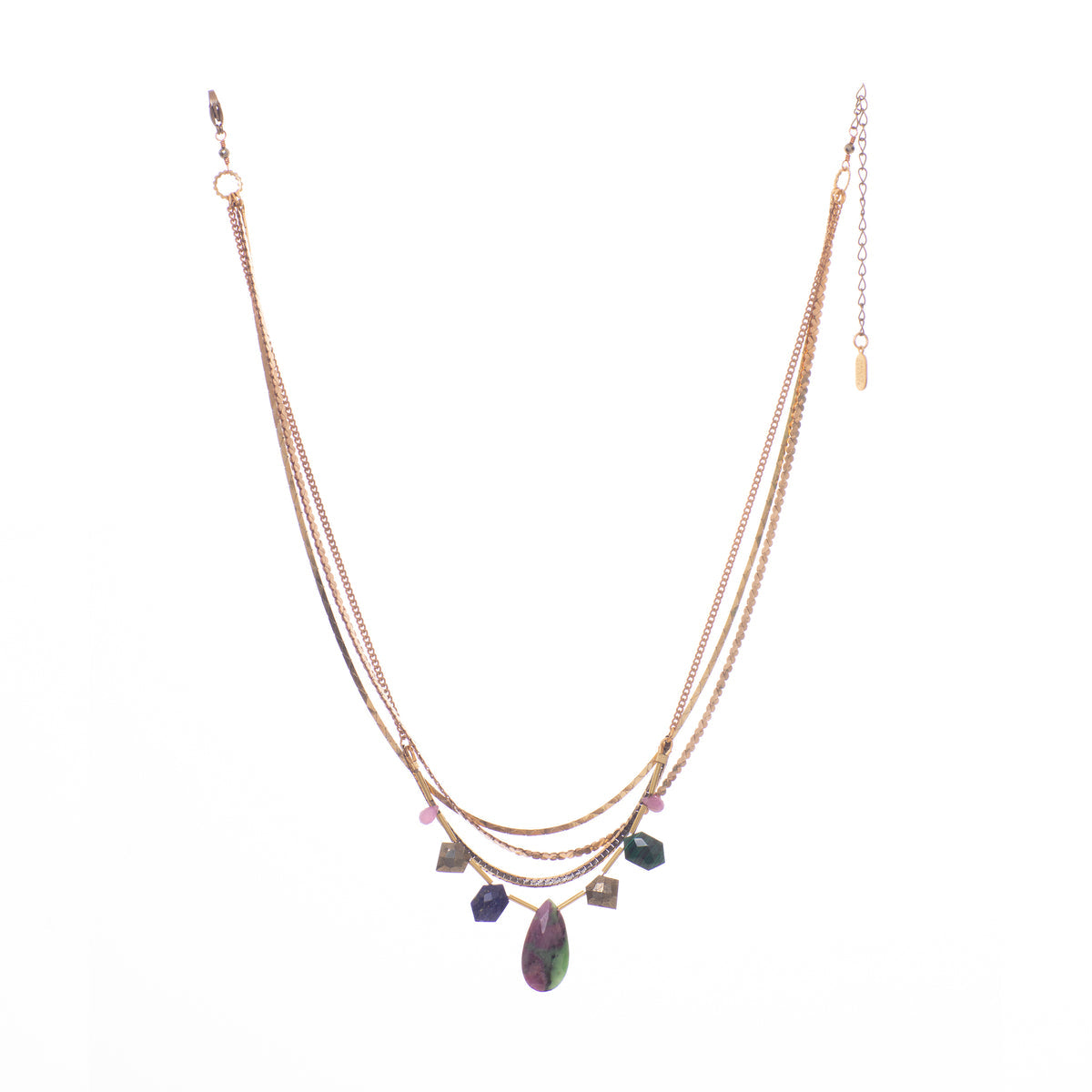 Hailey Gerrits // Seda Necklace Ruby Zoisite
