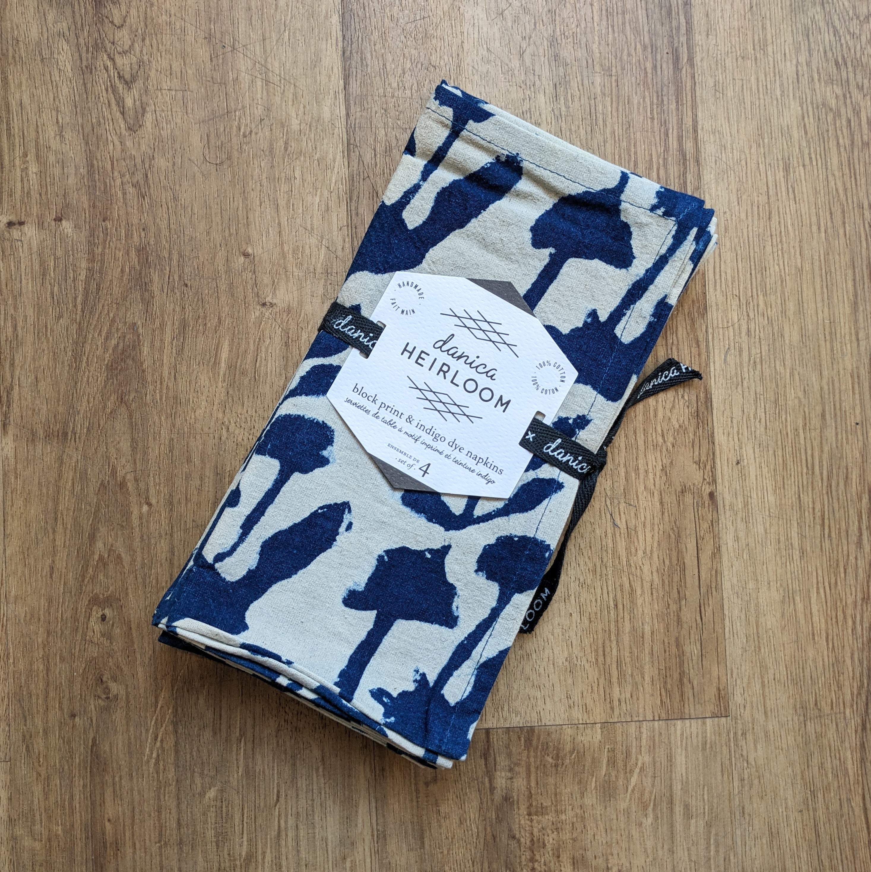 Danica // Heirloom Napkins Block Print Flourish