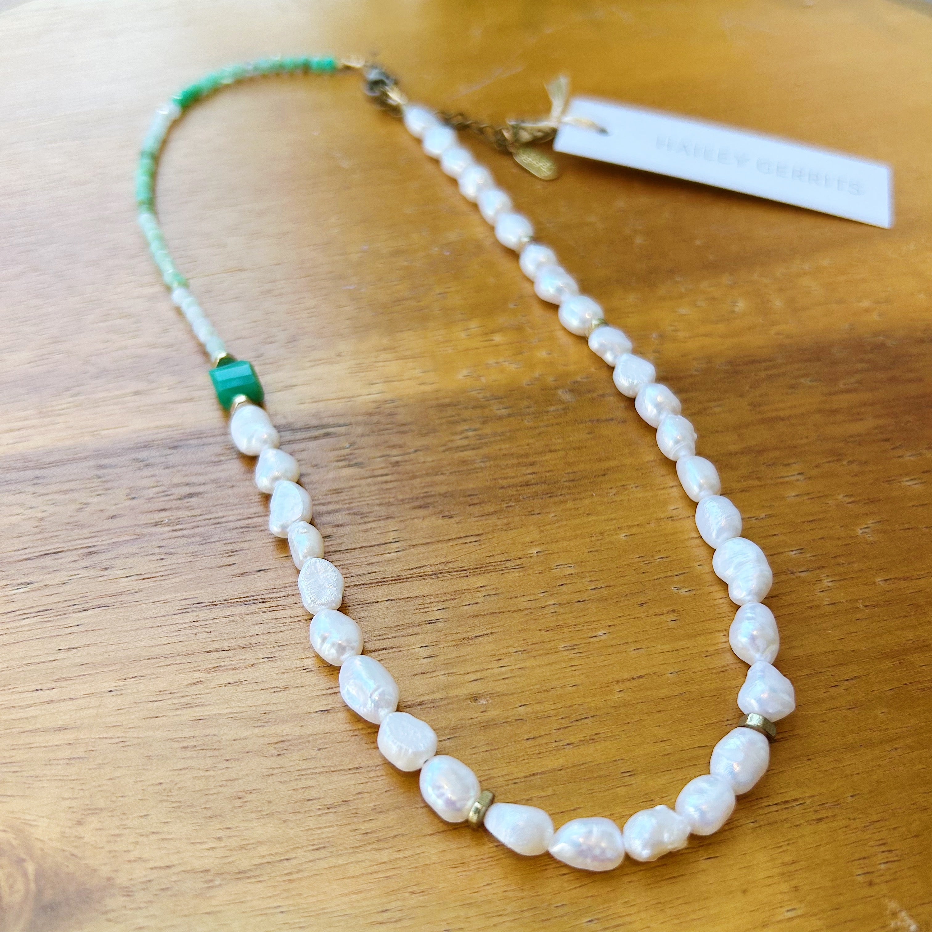 Hailey Gerrits // Eliane Necklace Chrysoprase
