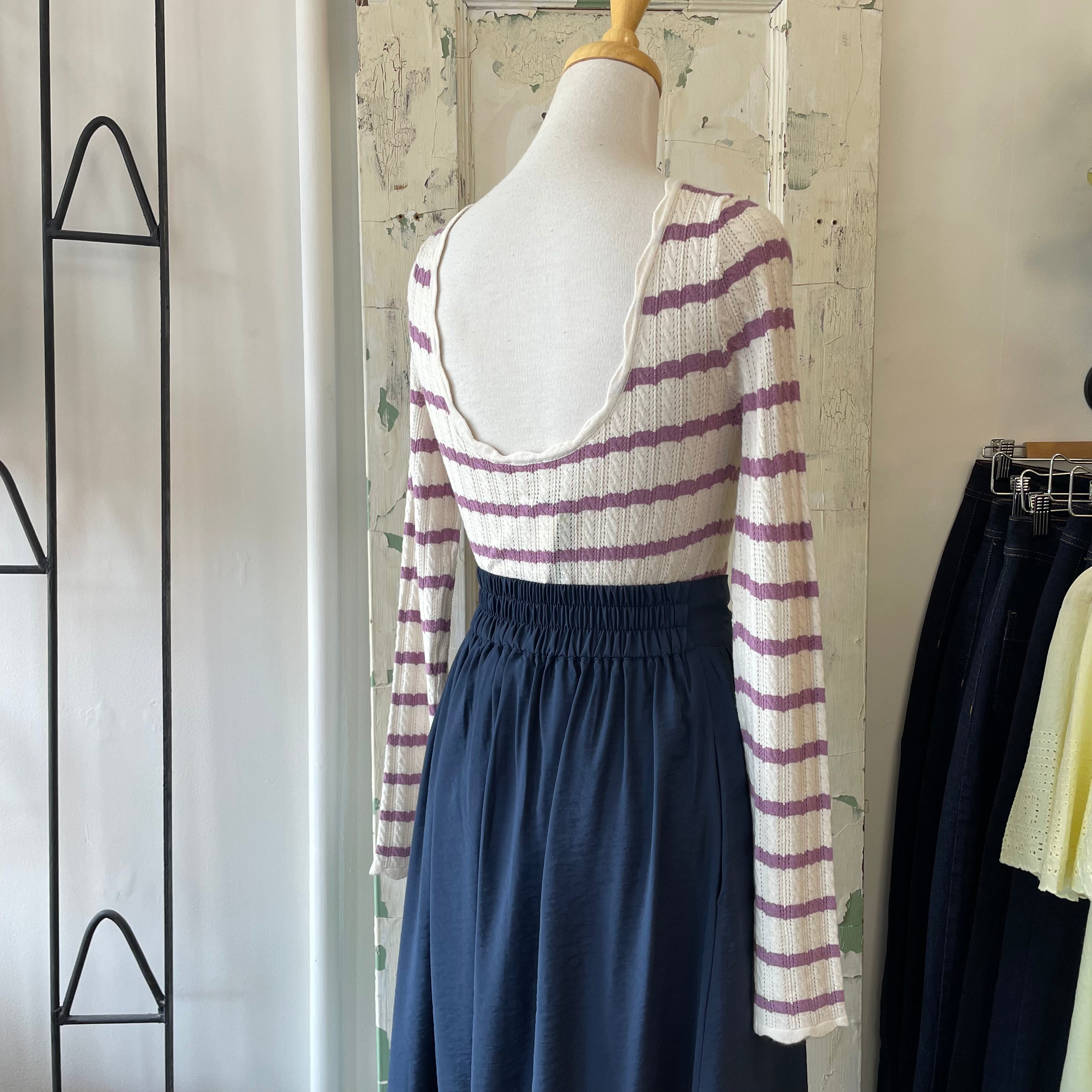 Atelier Reve // Fanto Top Purple Stripe