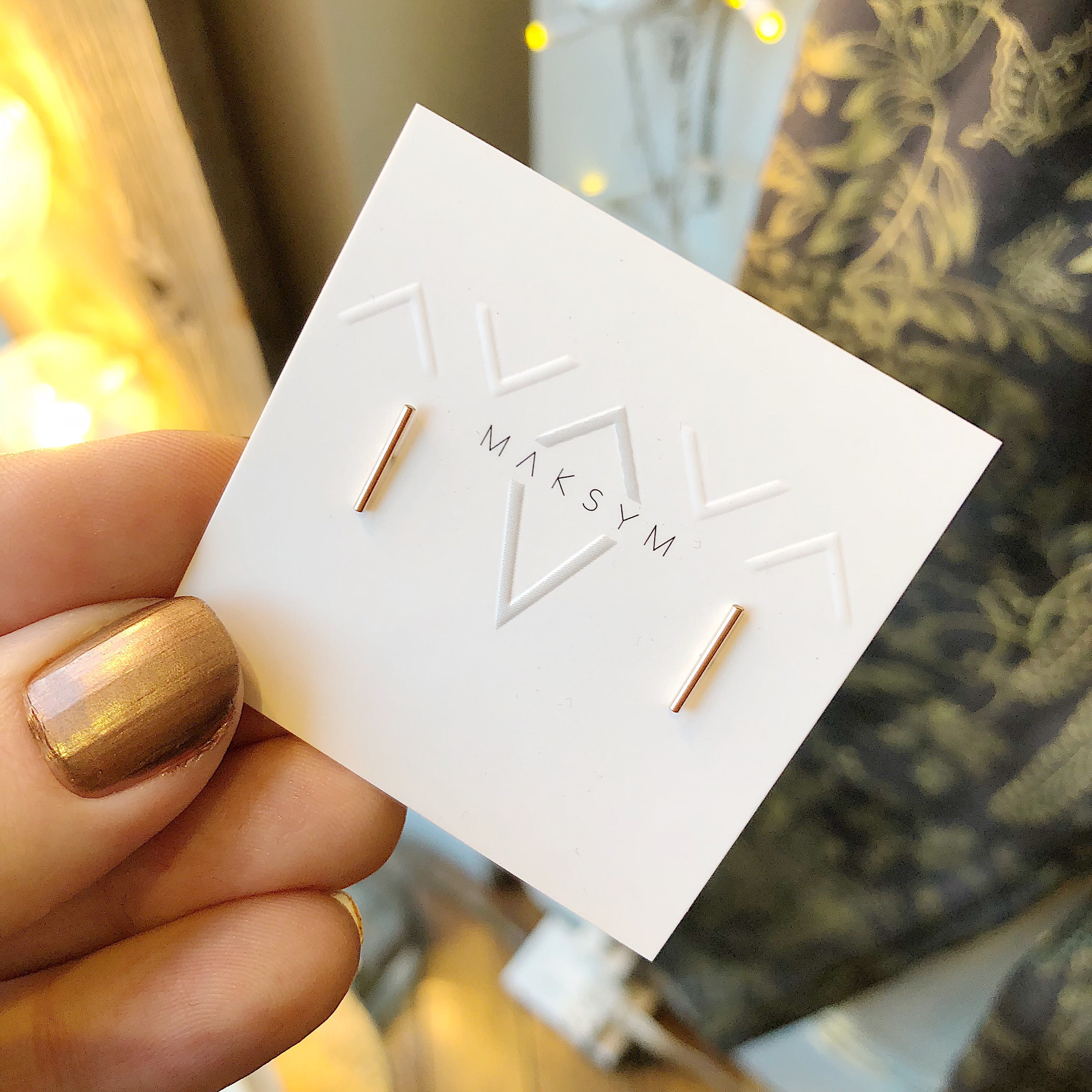 Maksym // Gold Filled Bar Studs