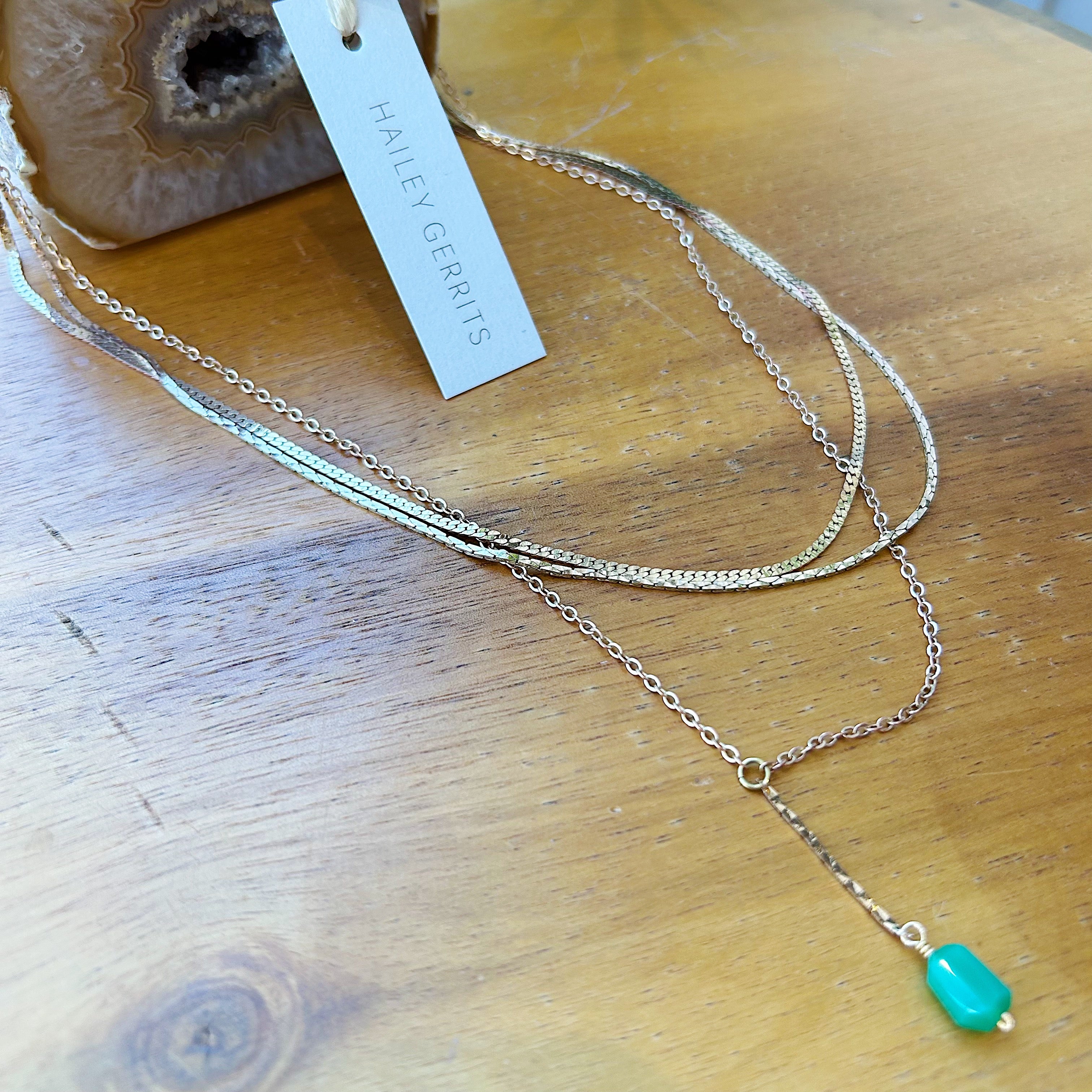 Hailey Gerrits // Enver Necklace Chrysoprase