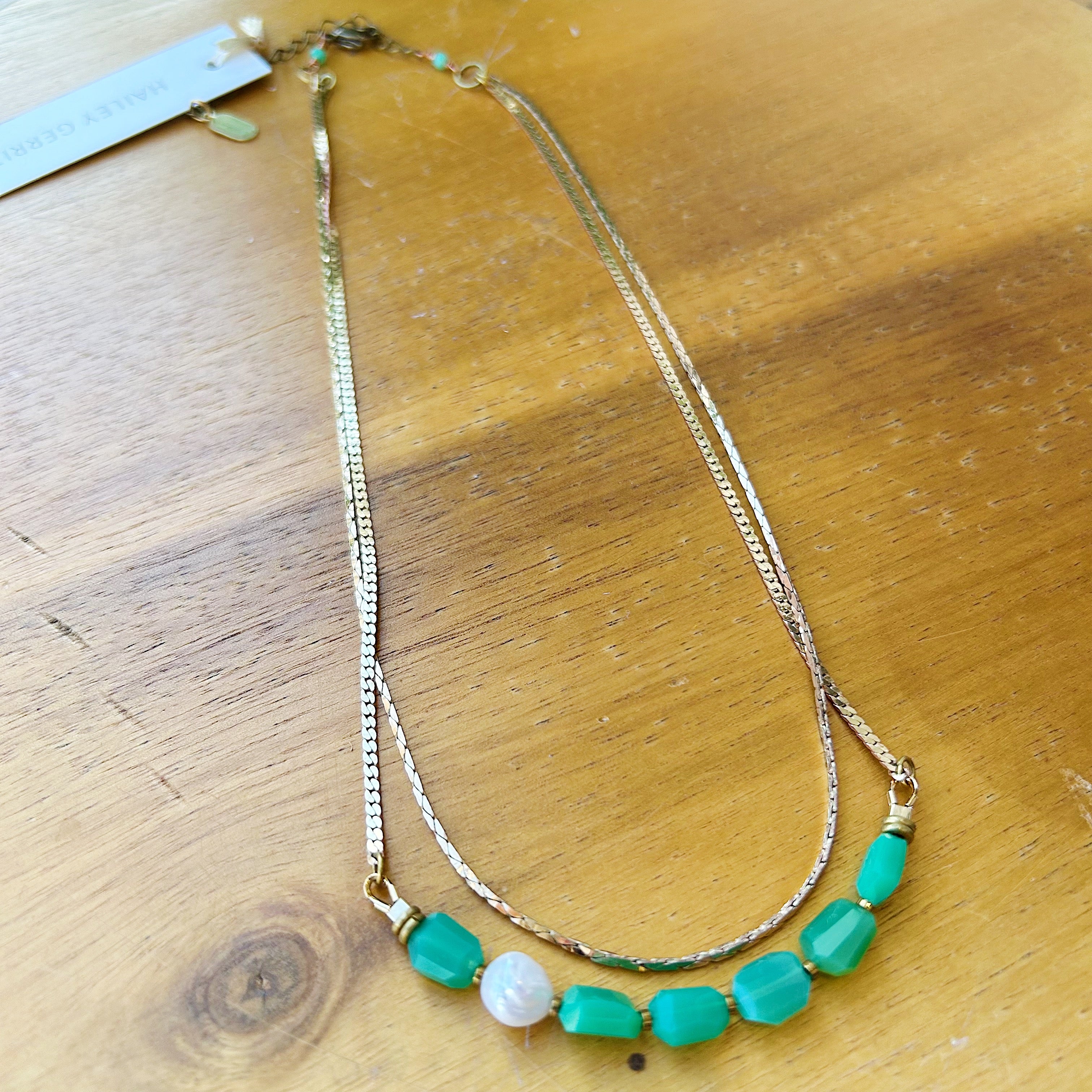 Hailey Gerrits // Altan Necklace Chrysoprase
