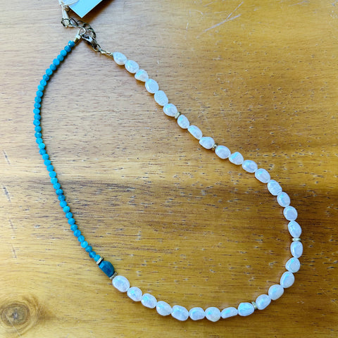 Three of Cups // Queen Of Cups Necklace Aquamarine