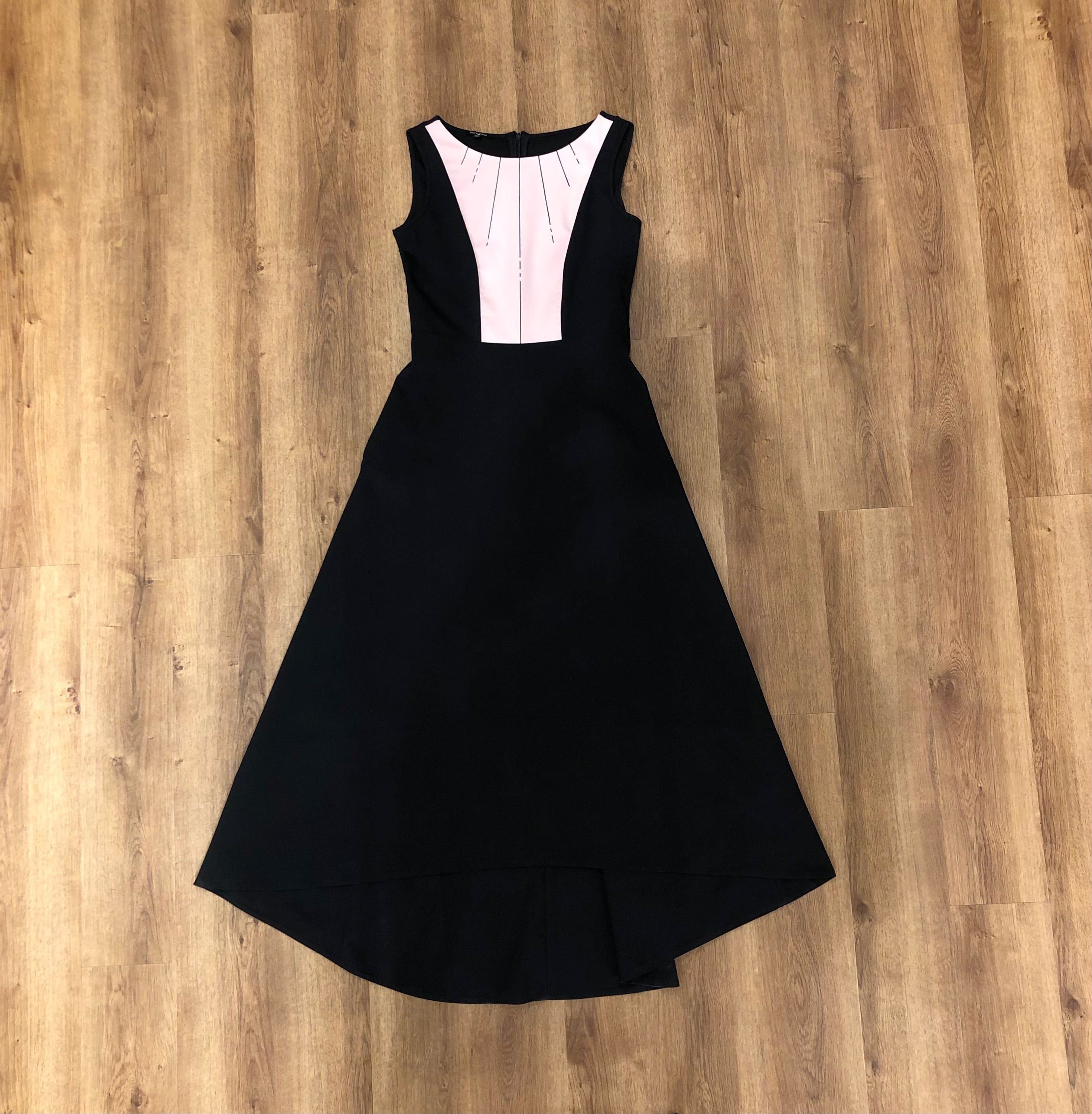 Sara Duke // A-Line Dress Black and Blush
