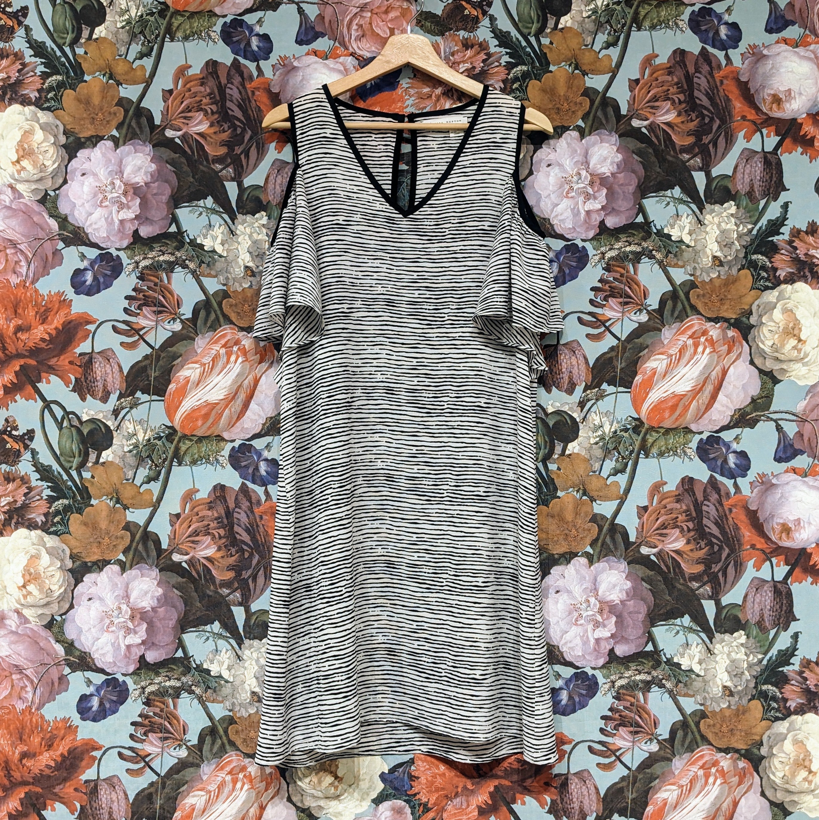 Melissa Nepton // Derken Dress Black Stripe M