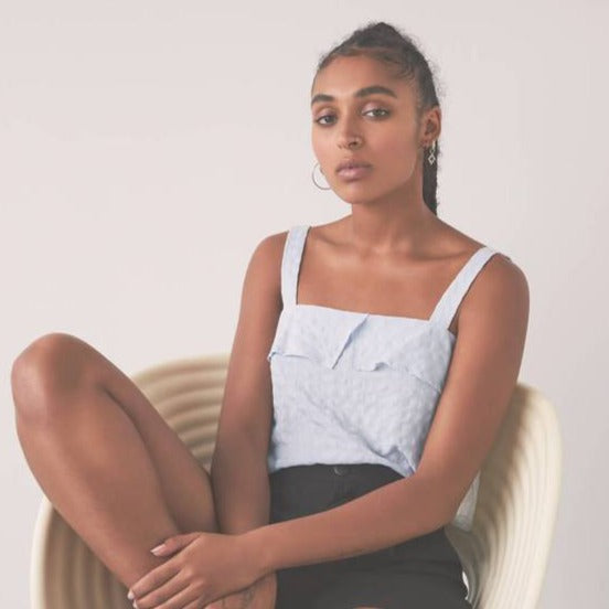 Eve Gravel // Violette Top Lilac Ciel