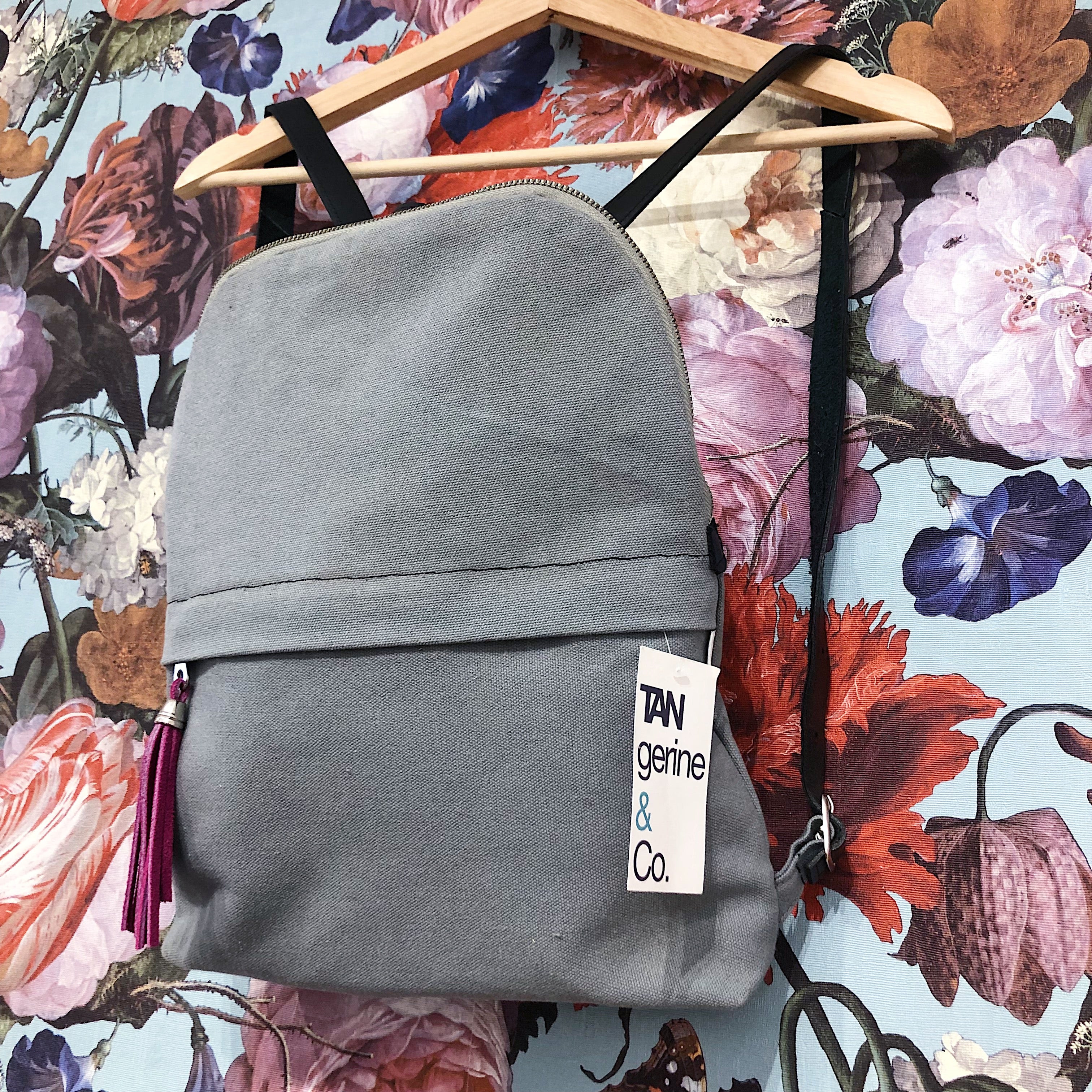 Tangerine & Co. // Canvas/Leather Backpack