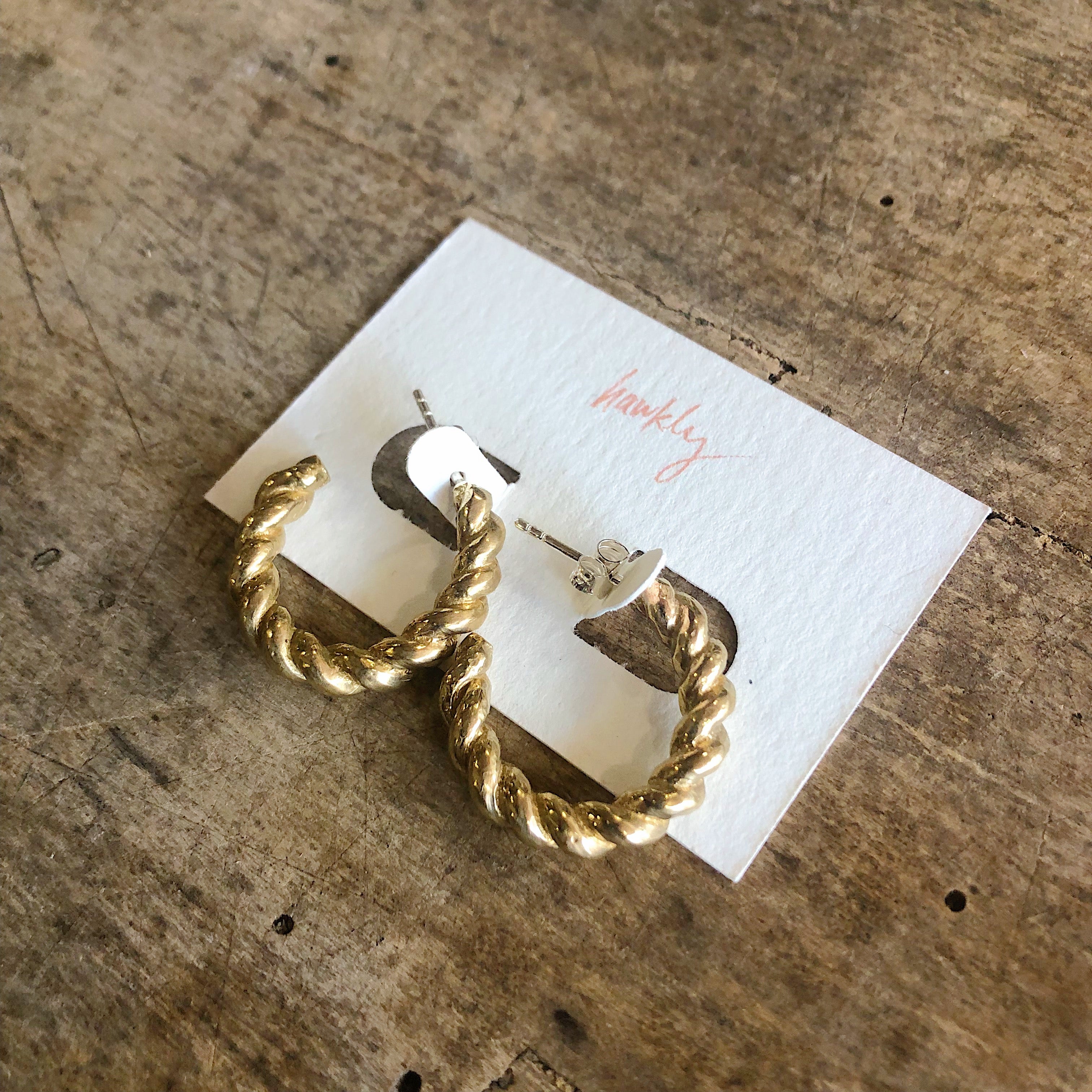 Hawkly // Spiral Hoops Bronze