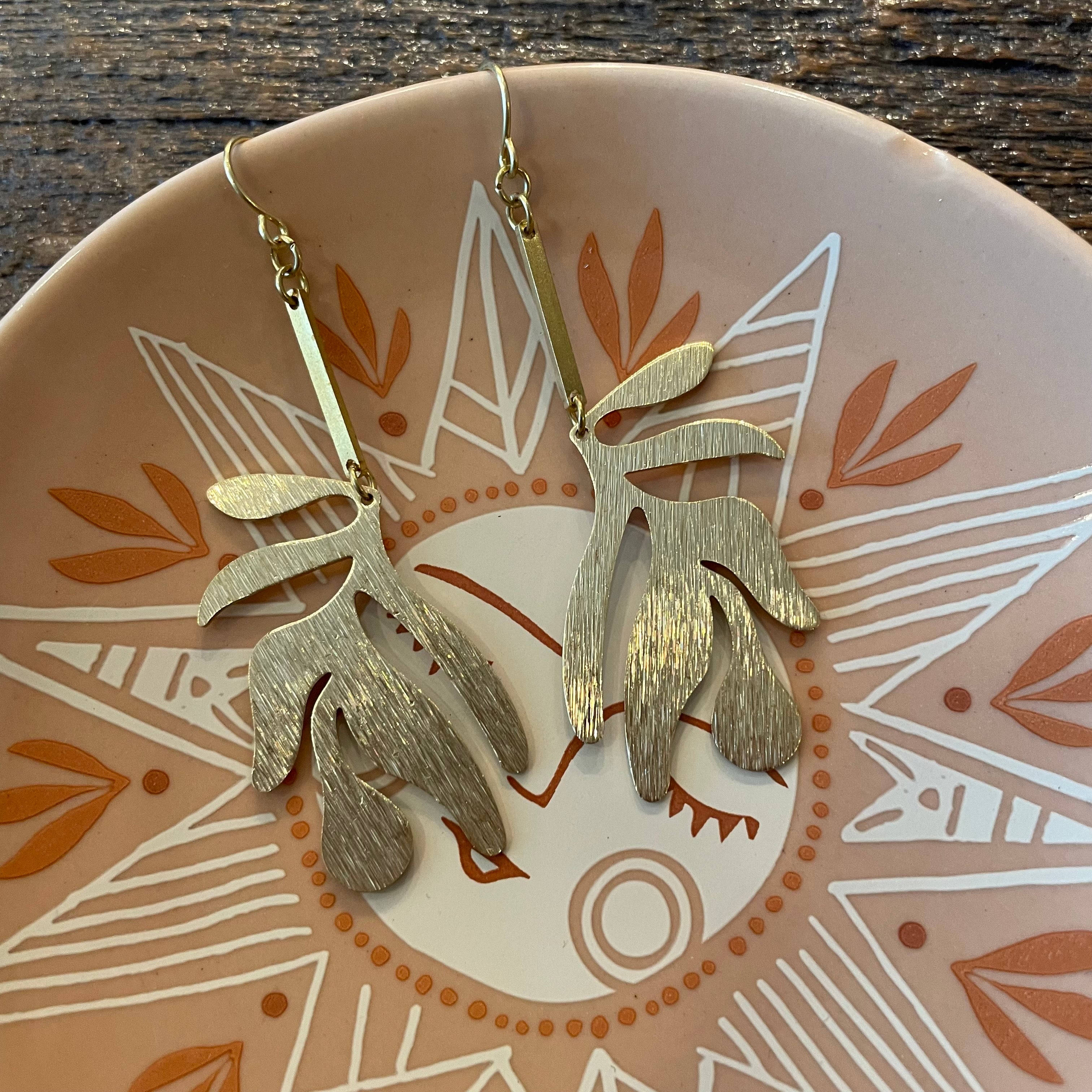 Darlings of Denmark // Brass Earrings Fullie Etched