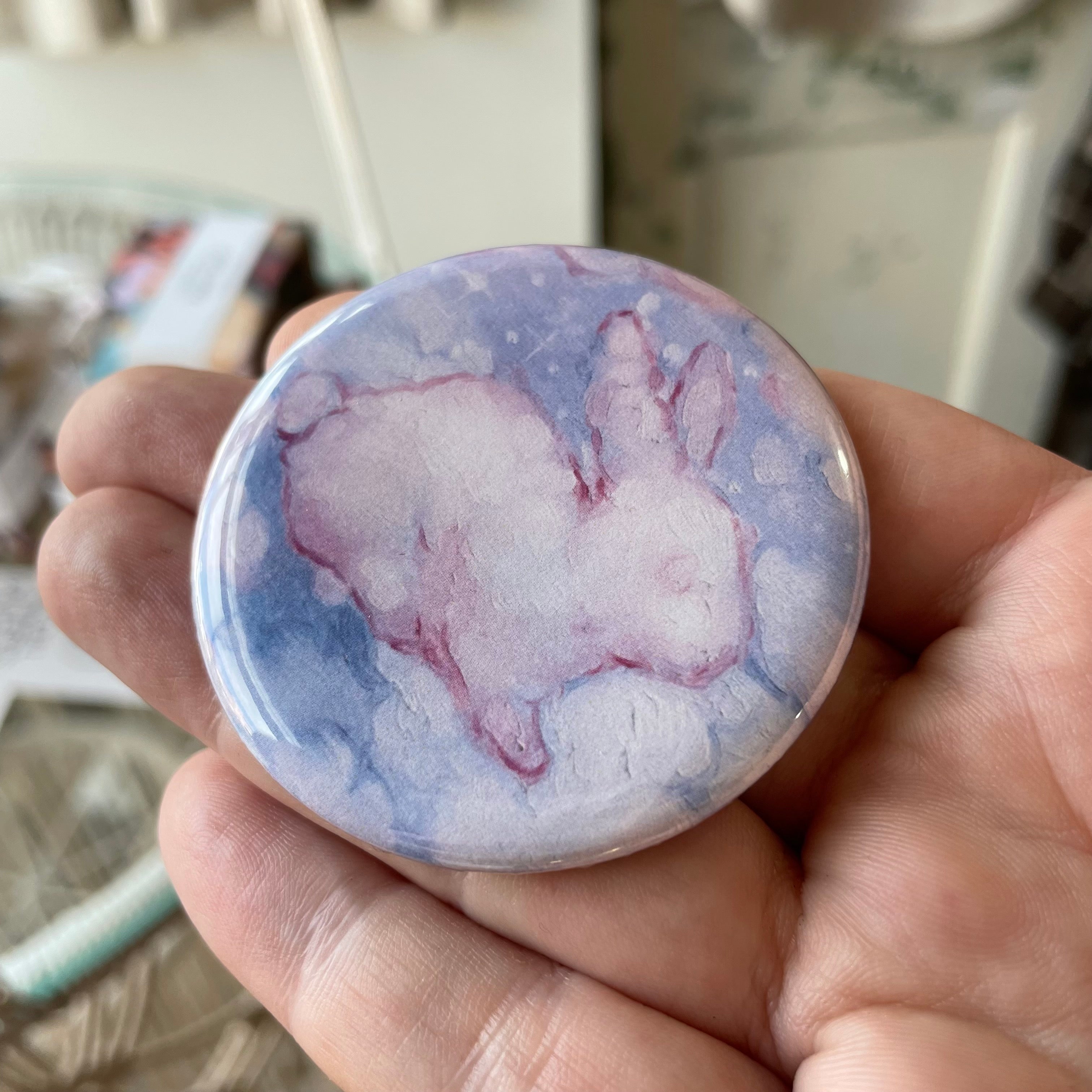 No Go Bed // Cloud Bunny Pocket Mirror