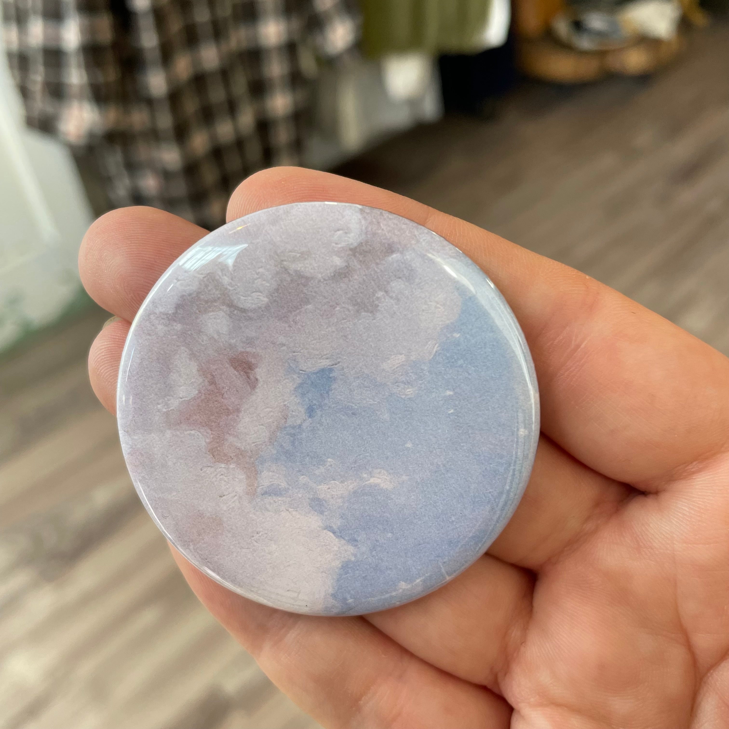 No Go Bed // Soft Clouds Pocket Mirror