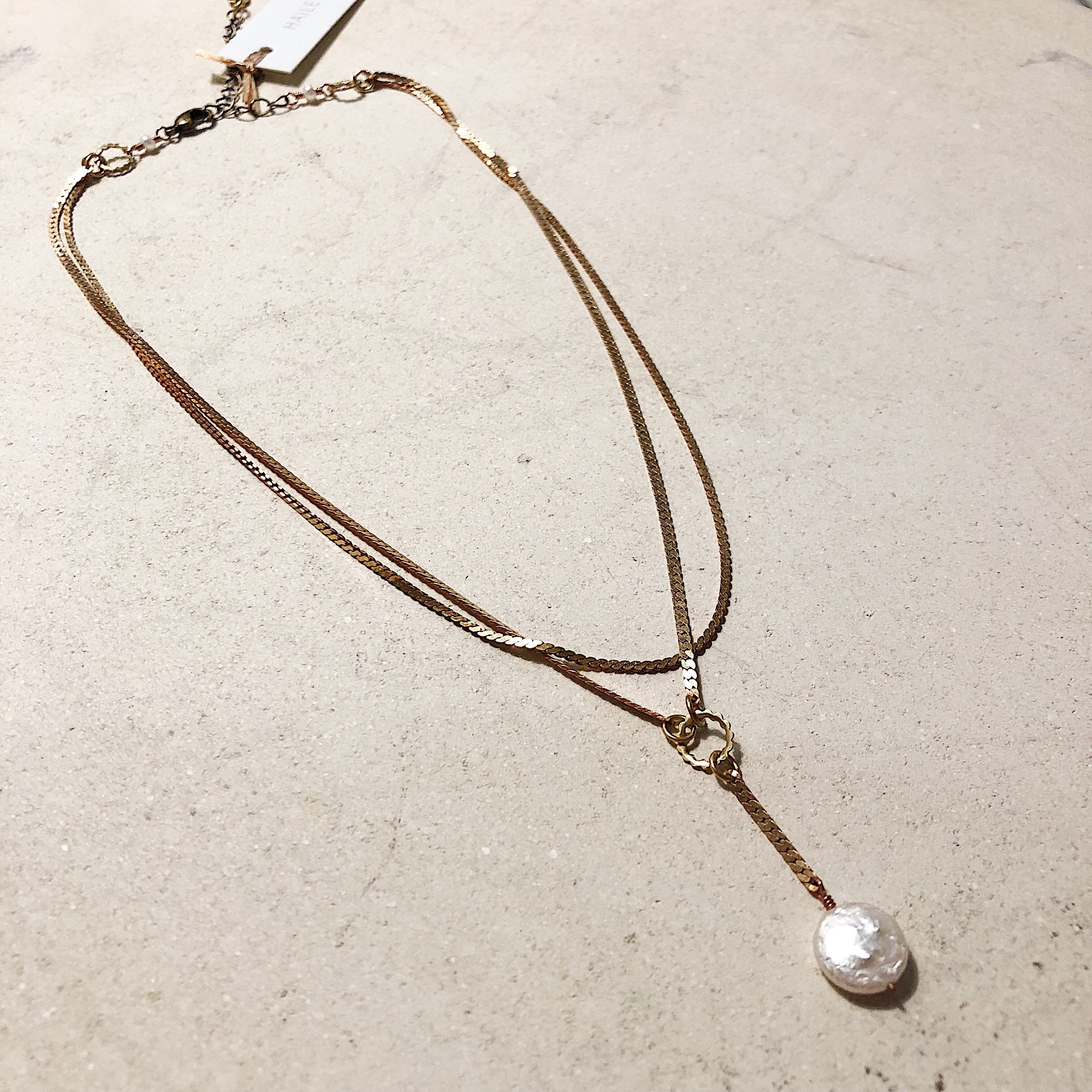Hailey Gerrits // Sidra Necklace Pearl
