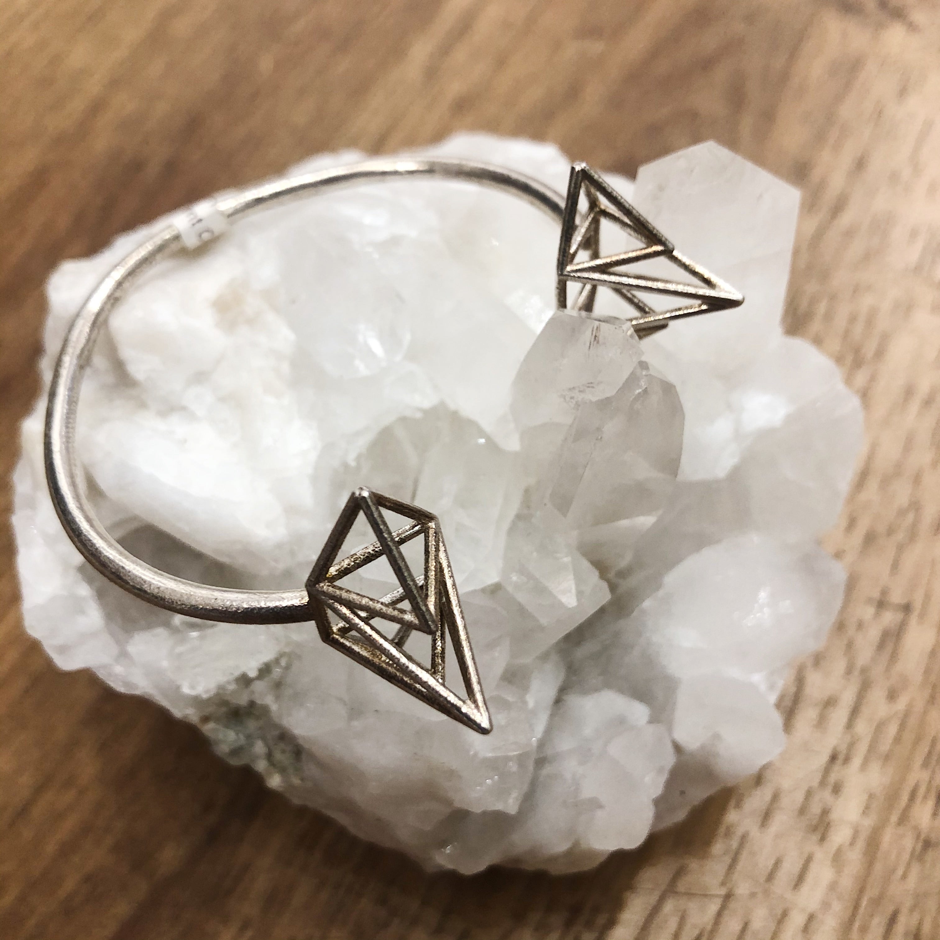 White Feather Design // Crystalized Mountain Cuff Silver