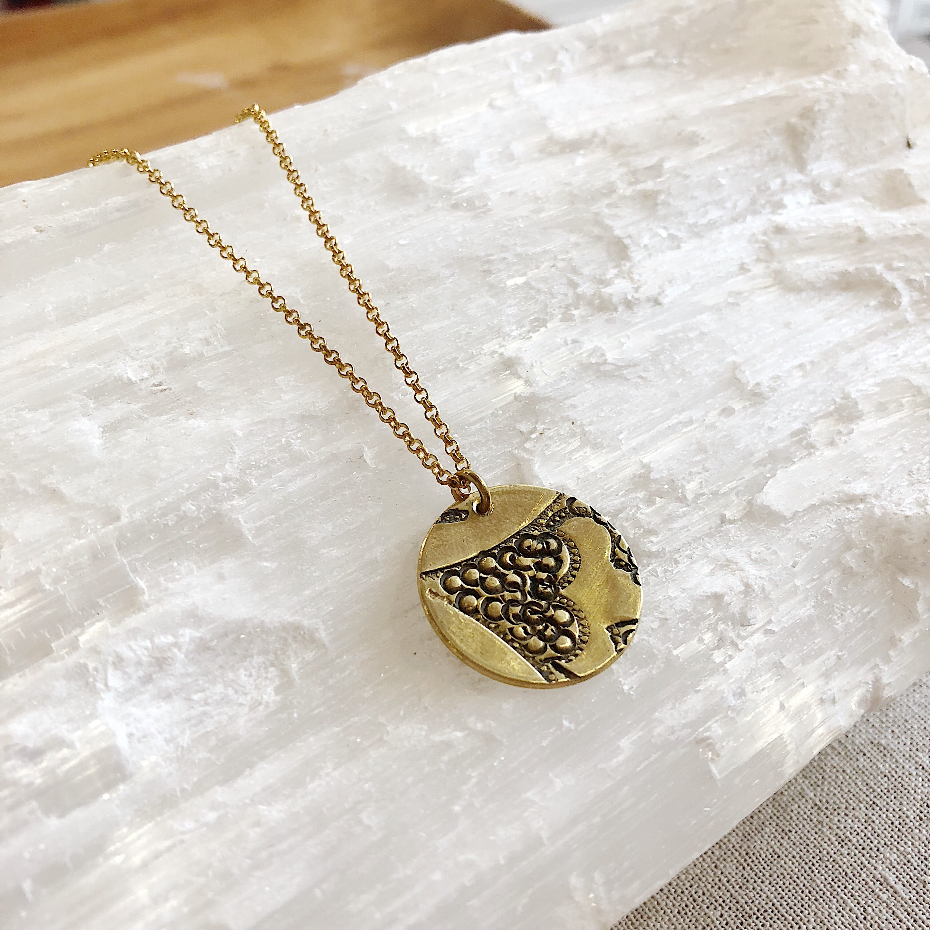 Souvenir // Brass Long Coin Necklace