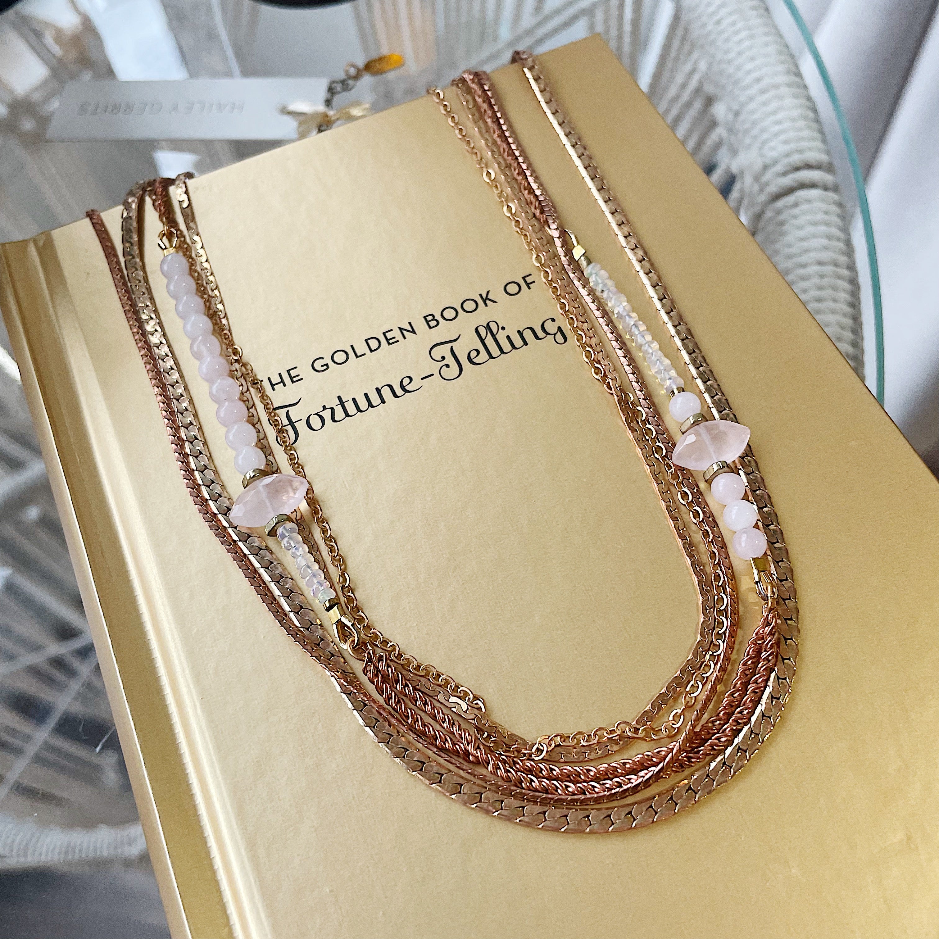Hailey Gerrits // Nerissa Necklace Rose Quartz