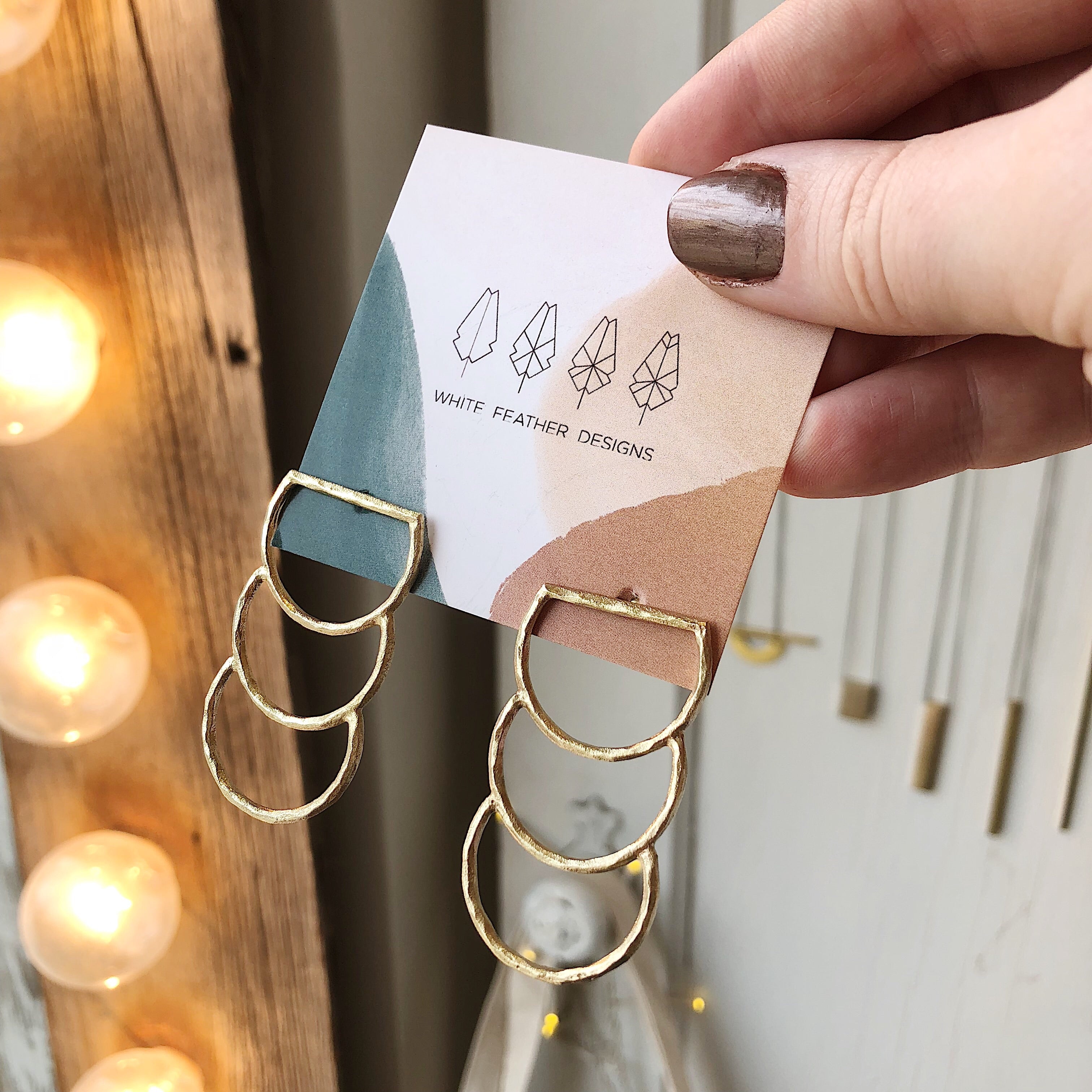 White Feather Design // Rise Earrings