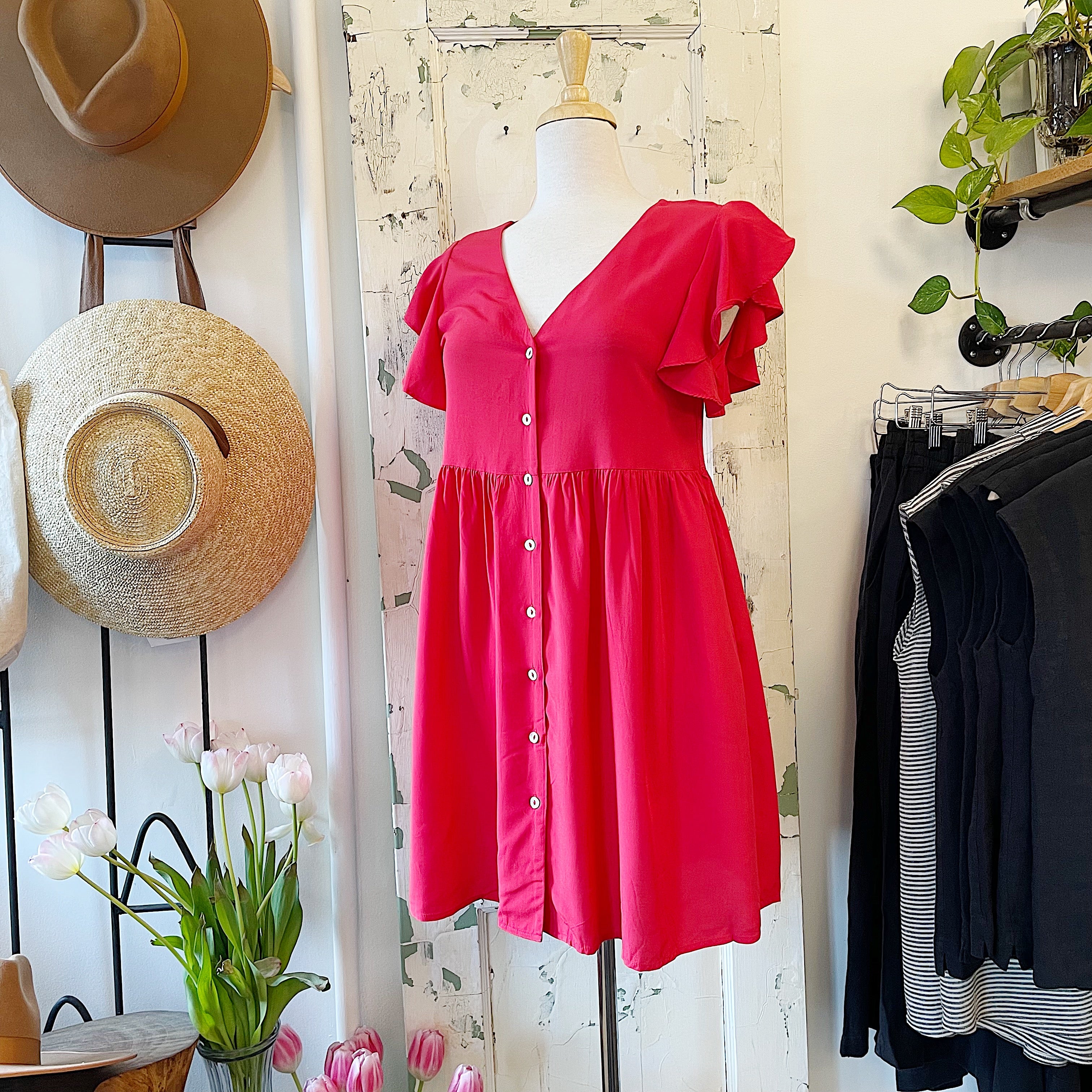 Pink Martini // Claudette Dress Red