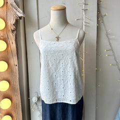 Gentle Fawn // Elsie Tank White Eyelet