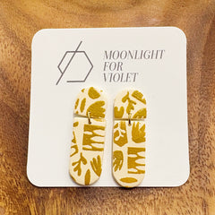 Moonlight For Violet // Capsule Flora Earrings Mustard