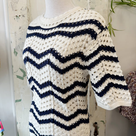 Atelier Reve // Leonora Knit Dress Navy Stripe