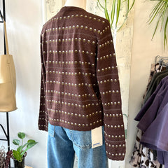 Compania Fantastica // Mini Flower Cardigan Brown