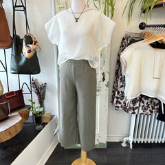 Indi & Cold // James Pants Military Green Check