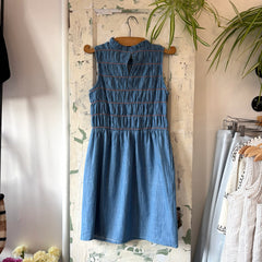 Compania Fantastica // Light Blue Orange Detail Dress