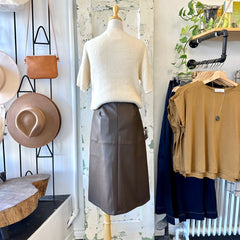 Pink Martini // Peyton Skirt Brown