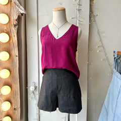 Meemoza // Edie Stretch Cotton Shorts Black