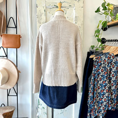 Indi & Cold // Cream Jersey Knit Sweater