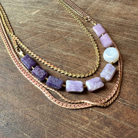 Hailey Gerrits // Faunus Necklace Lepidolite