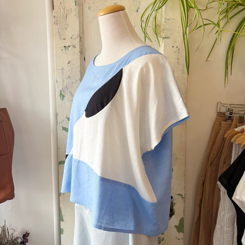 Jennifer Glasgow // Kamira Top Sky Blue