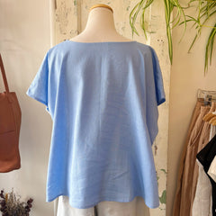 Jennifer Glasgow // Kamira Top Sky Blue