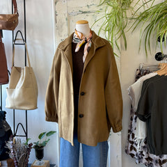 Indi & Cold // Camel Bomber Jacket Wool