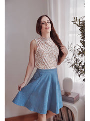 Meemoza // Brigitte 3/4 Skirt Tencil Denim