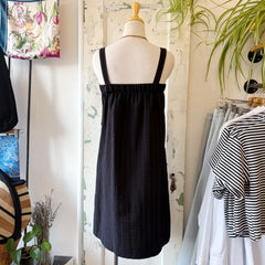 Jennifer Glasgow // Cleome Dress Black Gauze Check