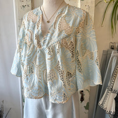 Dagg & Stacey // Shaw Top Blue Eyelet
