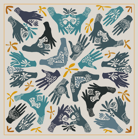 Dora Nola // Cotton Bandana Calming Hands