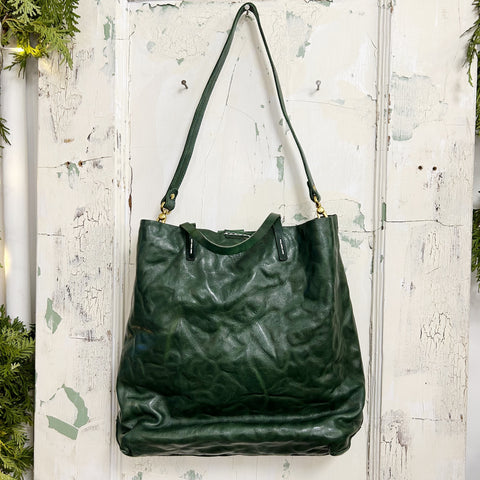 Uppdoo // Journey Crumpled Tote Hunter Green