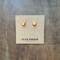 Ellie Parker // Ceramic Orange Cat Stud