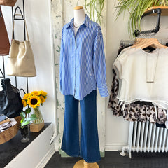 Indi & Cold // Striped Multi Button Shirt