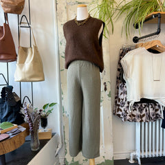 Indi & Cold // James Pants Military Green Check