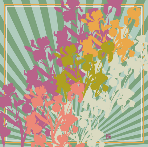 Dora Nola // Cotton Bandana Turquoise Floral